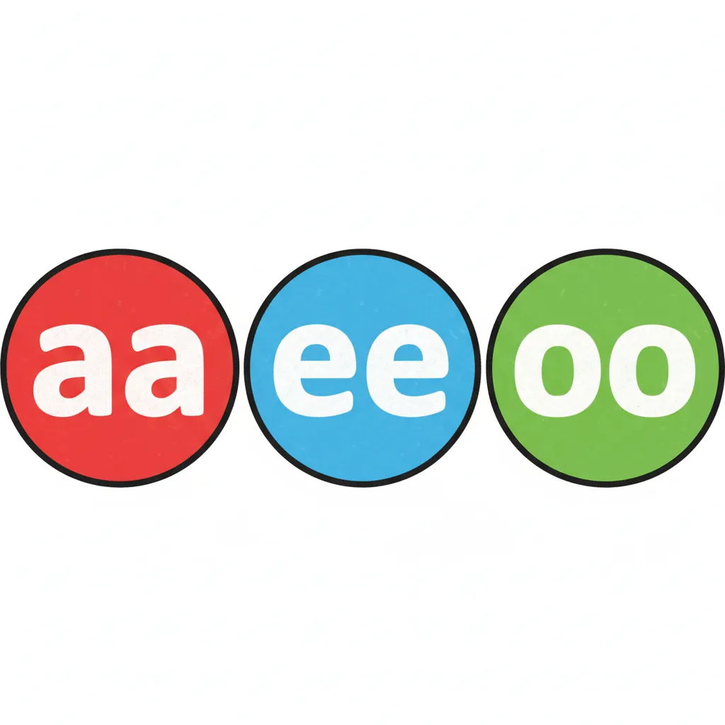 Drei große, bunte Kreise nebeneinander auf weißem Hintergrund. Im ersten roten Kreis steht 