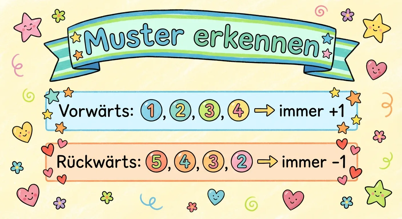 Erstelle eine freundliche Zusammenfassung für Klasse 1.

**Aufbau:**
- Überschrift: 