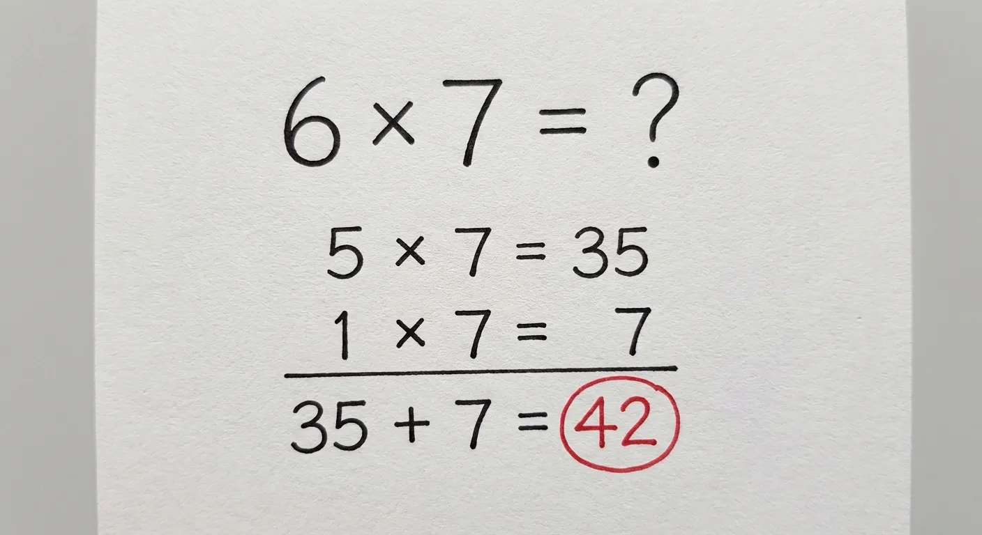 Erstelle ein fotorealistisches Bild einer handgezeichneten Rechnung auf weißem Papier. Das Bild ist eng auf die Rechnung zugeschnitten - keine Papierränder, keine Tischoberfläche. Der Hintergrund ist ein einfaches, helles Grau. Die Handschrift ist gleichmäßig und ordentlich (wie von einem Erwachsenen geschrieben), mit schwarzer Tinte.

Oben steht die Aufgabe 